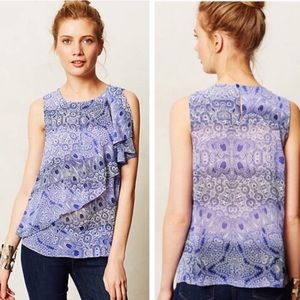 Anthropologie HD In Paris Sun Garden Ruffle Blouse